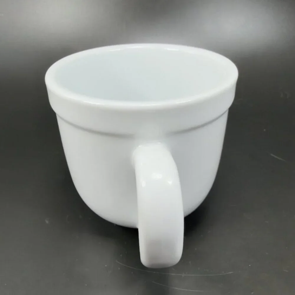 Pottery Barn White Porcelain‎ Ceramic Coffee Mug Cup Set 2 SUPPERTIME Mugs Cups